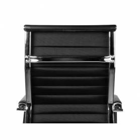 Silla q-connect direccion bosa simil piel base metalica alt max 1130 anc 550 prof 630 mm ruedas premium color negro - KF14188