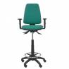 Taburete ergonómico con mecanismo asincro y regulable en altura y brazos regulables verde - T14ASB456B10RN