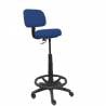 Taburete ergonómico regulable en altura y aro reposapiés azul marino - T01CLB200RN