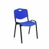 Silla confidente pvc azul ergonómica estructura en color negro - PACK126PTNI229