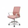 Silla de oficina ergonómica con mecanismo basculante, brazos fijos y asiento regulable en altura rosa - 535BBDW02RN