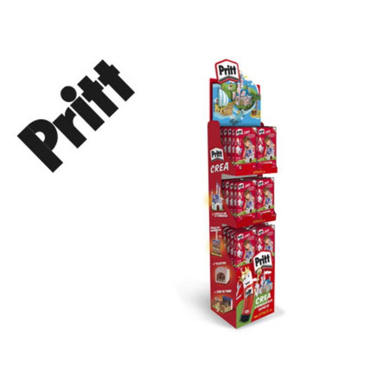 Kit de manualidades pritt crea expositor suelo de 72 kits modelos surtidos