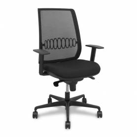 Silla Alares sincro malla negra bali negro brazo regulable.