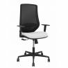 Silla de oficina ergonómica malla negra asiento blanco brazos regulables y ajustable en altura - 392SM840B10B10B68R65