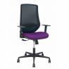 Silla de oficina ergonómica malla negra asiento morado brazos regulables y ajustable en altura - 392SM840B760B10B68R65