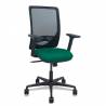 Silla de oficina ergonómica malla negra asiento verde con mecanismo brazos y altura regulables - 390SM840B426B2DB68R65