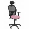 Silla de oficina ergonómica con mecanismo, brazos regulables y ajustable en altura rosa - 345SM840B710B10CRNC