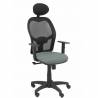 Silla de oficina ergonómica con mecanismo, brazos regulables y ajustable en altura gris - 345SM840B220B10CRNC