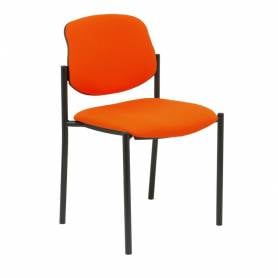 Silla fija Styl bali naranja oscuro chasis negro