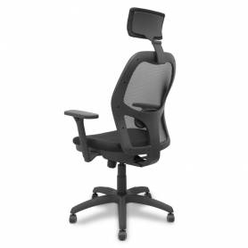 Silla Jorquera traslack malla negra asiento bali negro brazos 3D cabecero regulable