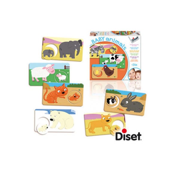 Juego diset didactico baby animals