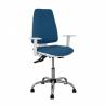 Silla de oficina ergonómica blanca asiento marino con mecanismo regulable en altura y brazos regulables - 1014ASB200B5CRRP