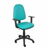 Silla de oficina similpiel ergonómica con mecanismo y brazos regulables en altura turquesa - 04CPSP39B10