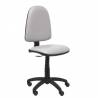 Silla de oficina similpiel ergonómica con mecanismo de contacto permanente y regulable en altura sin brazos gris - 04CPSP40