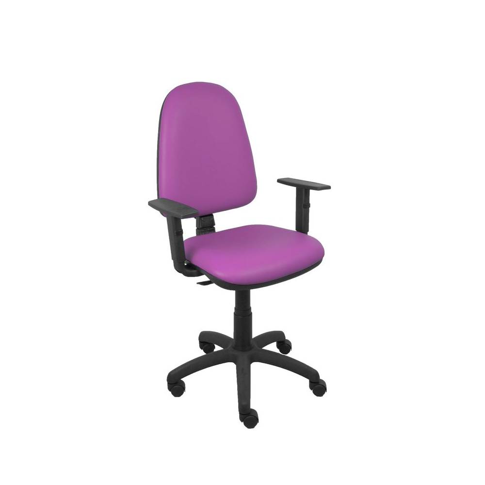 Silla Aýna similpiel morado brazos regulables