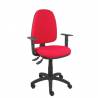 Silla de oficina ergonómica con mecanismo asincro regulable en altura y con brazos regulables rojo - 04ASB350B10CRN