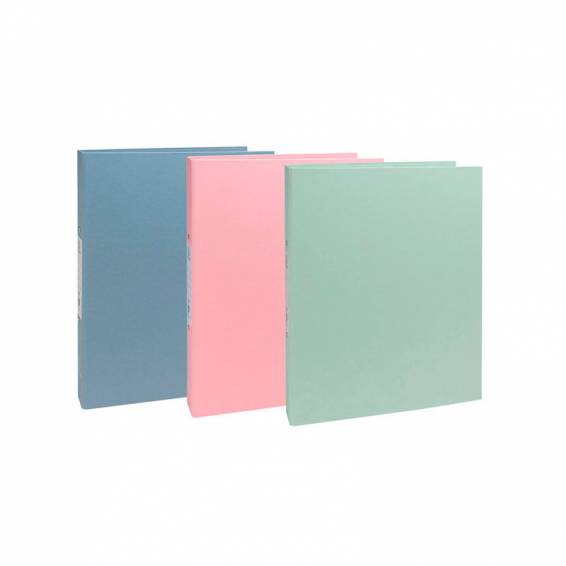 Carpeta de 4 anillas 30 mm redondas exacompta autentik din a4+ carton reciclado forrado colores surtidos - 51239E