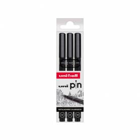 Rotulador uniball pin calibrado micrometrico color negro blister de 3 unidades - 182634338