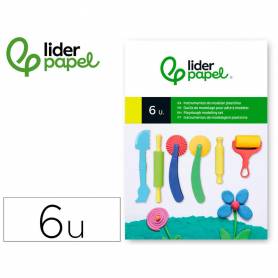Instrumentos de modelar liderpapel para plastilina de plastico caja de 6 piezas - IP01