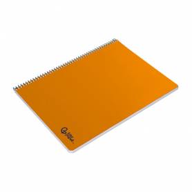Cuaderno espiral liderpapel din a4 smart tapa blanda 80h 75gr pauta 2,5mm con margen color naranja - BF156
