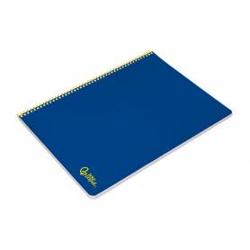 Cuaderno espiral liderpapel din a4 smart tapa blanda 80h 75gr pauta 3,5mm con margen color azul oscuro - BF161