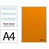 Cuaderno espiral liderpapel din a4 smart tapa blanda 80h 75gr pauta 3,5mm con margen color naranja - BF162