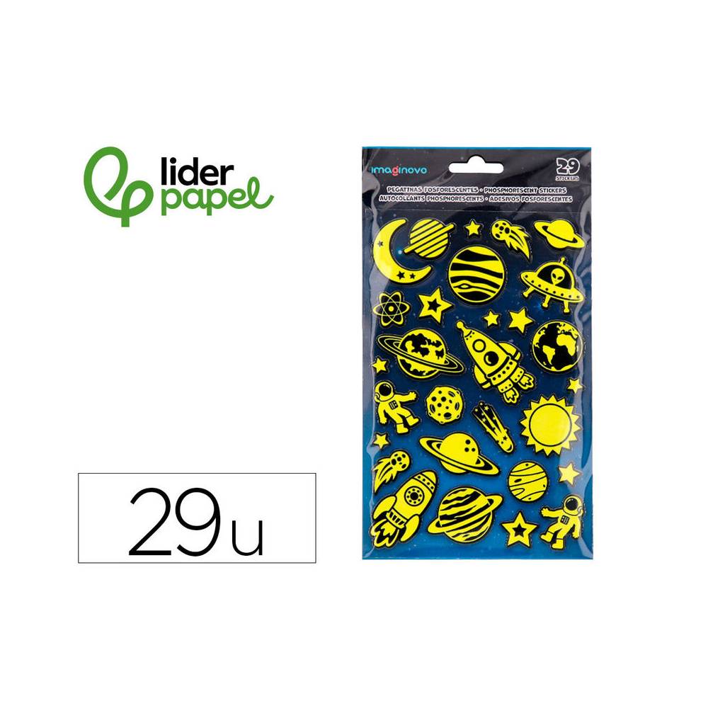 Pegatinas imaginovo luminosas planetas con relieve 190x105 mm en blister - VP22