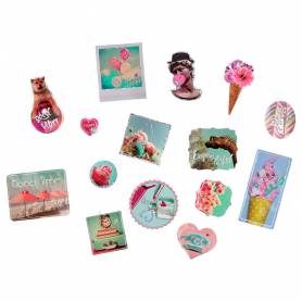Pegatinas imaginovo good vibes diseños surtidos para ordenador 145x140 mm en blister - VP34