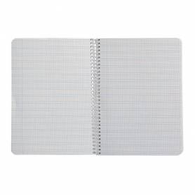 Cuaderno espiral liderpapel di n a5 pautaguia tapa dura 80h 90 gr cuadro pautado 3mm color azul - BC125