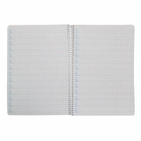 Cuaderno espiral liderpapel di n a4 pautaguia tapa blanda 80h 75 gr cuadro pautado 5mm color rojo - BF122