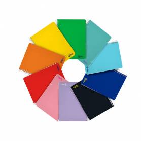 Cuaderno espiral liderpapel din a4 smart tapa blanda 80h 75gr horizontal 8mm con margen colores surtidos - BF02
