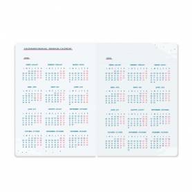 Agenda escolar liderpapel 25-26 espiral waves rosa semana vista a5 bilingüe papelfsc 80 gr - LP571