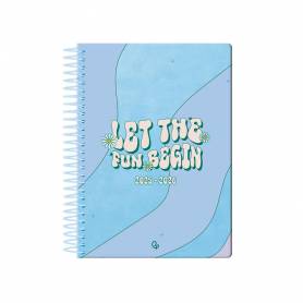 Agenda escolar liderpapel 25-26 espiral zante dia pagina a5 bilingüe papel fsc 80 gr - LP611
