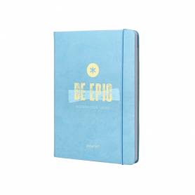 Agenda escolar antartik 25-26 encuadernada go! simil piel azul semana vista a5 bilingüe papel fsc 80 gr - LP660