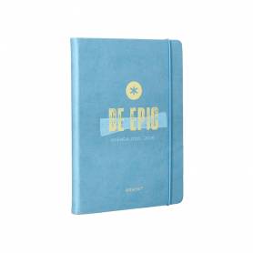 Agenda escolar antartik 25-26 encuadernada go! simil piel azul semana vista a5 bilingüe papel fsc 80 gr - LP660