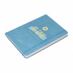 Agenda escolar antartik 25-26 encuadernada go! simil piel azul semana vista a5 bilingüe papel fsc 80 gr - LP660