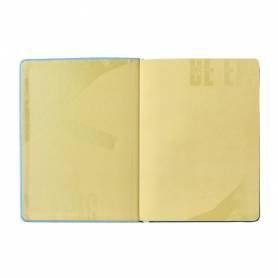 Agenda escolar antartik 25-26 encuadernada go! simil piel azul semana vista a5 bilingüe papel fsc 80 gr - LP660