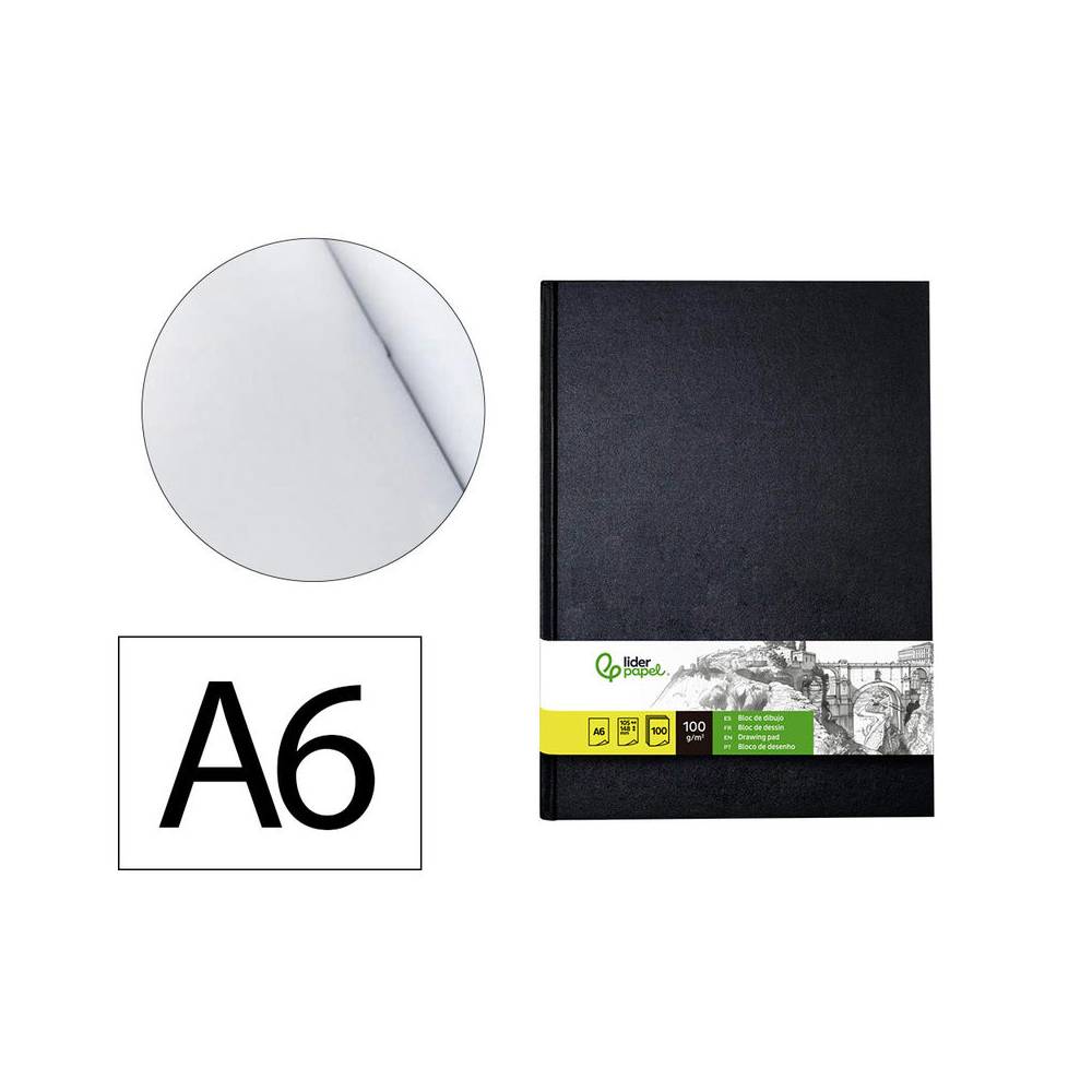 Bloc dibujo liderpapel esbozos encuadernado din a6 148x105 mm 100 hojas 100 gr m2 - DL17