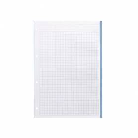 Recambio liderpapel a4 120 hojas 90gr cuadro 5 mm 4 taladros bandas de 5 colores pasteles - RE11