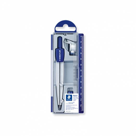 Compas staedtler noris club 550 60 con aguja roma y adaptador - 550 60