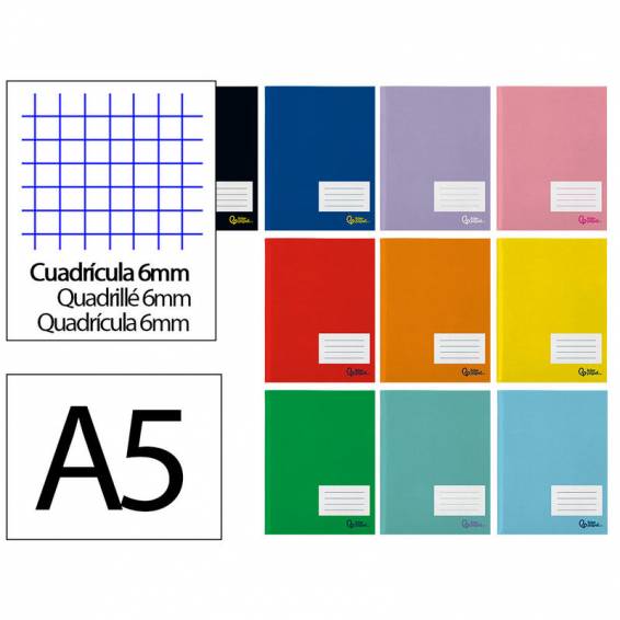 Libreta liderpapel smart a5 plus 32 hojas 75g m2 cuadro 6mm con margen - LB04 Libreta liderpapel smart a5 plus 32 hojas 75g m2 cuadro 6mm con margen - LB04