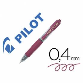 Boligrafo pilot g-2 pixie burdeos tinta gel retractil sujecion de caucho - NG2PB