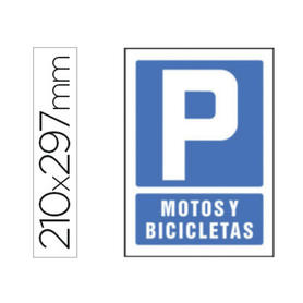 Pictograma syssa señal de parking motos y bicicletas en pvc 210x297 mm