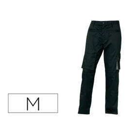 Pantalon de trabajo deltaplus con forro en franela con 8 bolsillos color azul marino talla m