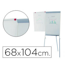 Pizarra blanca rocada con tripode para conferencias magnetica lacada brazo extensible 68x104 cm altura