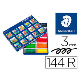 Rotulador staedtler color jumbo trazo 3 mm caja de 144 unidades surtidas 12 x color