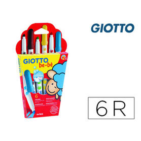 Rotulador giotto super bebe caja de 6 colores surtidos rf22932