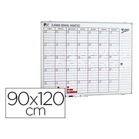 Planning magnetico 1000/60 mensual dia a dia superficie blanca rotulable 90x120