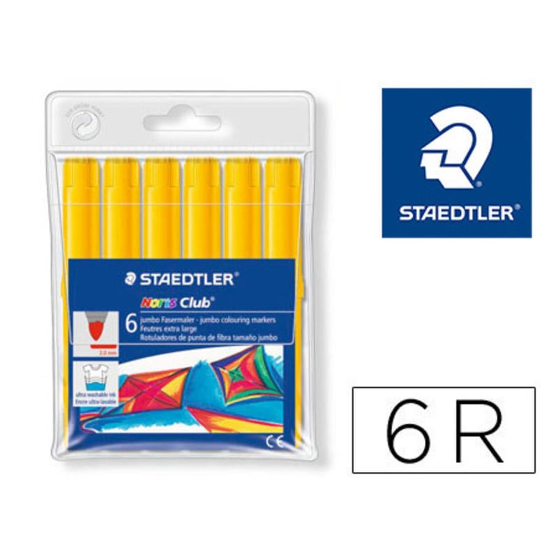 Rotulador staedtler color jumbo trazo 3 mm unicolor amarillo