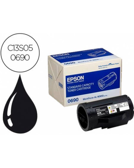 Toner epson 0690 workforce al-m300 / al-mx300 negro 2.700 pag